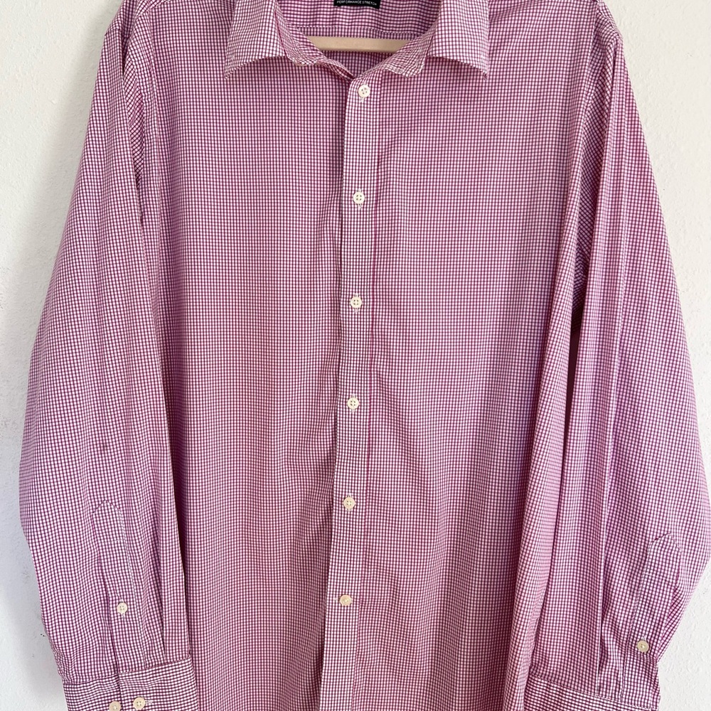 Lauren Ralph Lauren Men’s Dress Shirt 17 1/2 34/35 Red Check Button Down